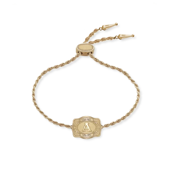 Ultra Mini Belt Buckle Bracelet (Initial)
