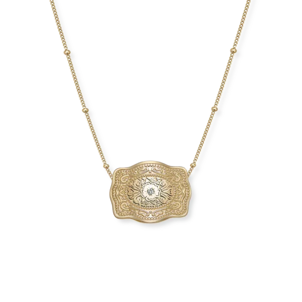 Mini Belt Buckle Necklace (Amelia Rose)