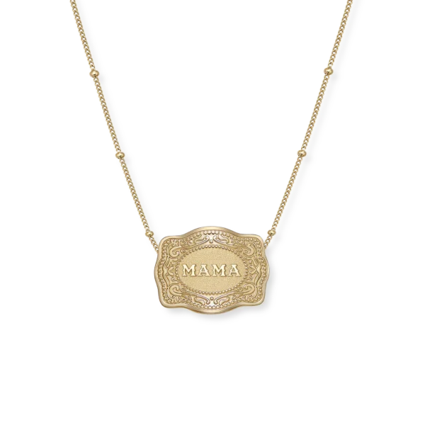 Mini Belt Buckle Necklace (Mama)
