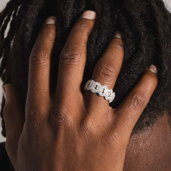 Diamond Prong Ring in White Gold Vermeil $139